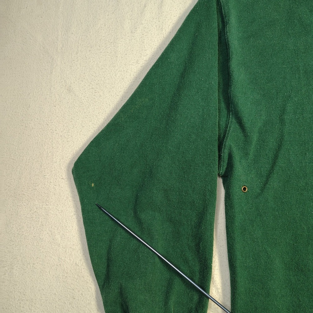 Vintage GAP Mens Quarter Zip Pullover Size M Green Cotton 90s Gorpcore Sweater - Picture 3 of 12